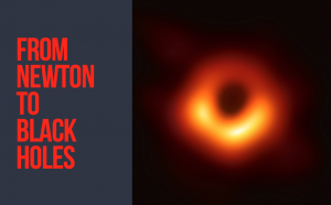 First results black hole image on April 11, 2019; bright yellow light source with red orange glow around, on black background